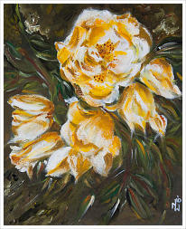 Yellow Roses Oil 12'' x 10''     www.Naomi-White.co.uk