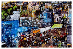 Port Isaac Acrylic-Collage 18 x 12