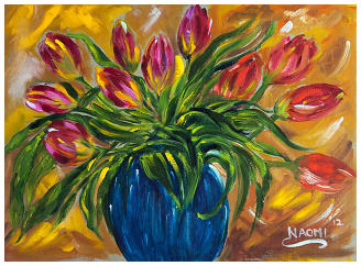 Lively Tulips . Oils 12 x 16 